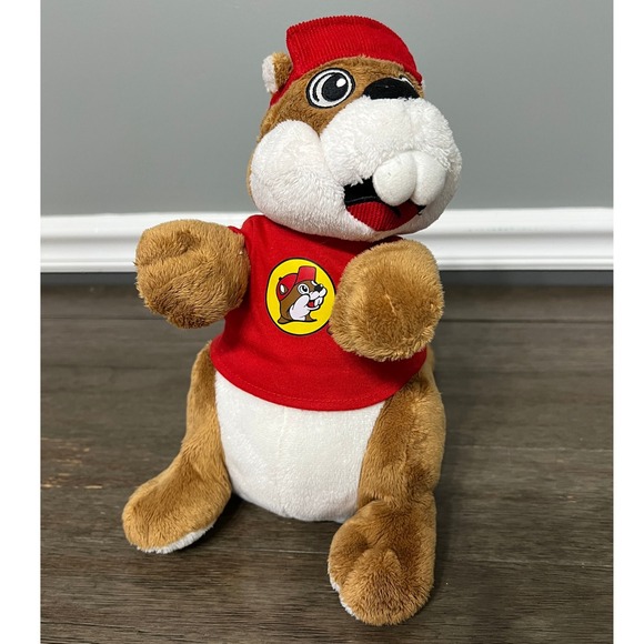 Buc-ee's Beaver Plush Toy Stuffed Animal Red Shirt & Hat Collectible Souvenir - Picture 1 of 5